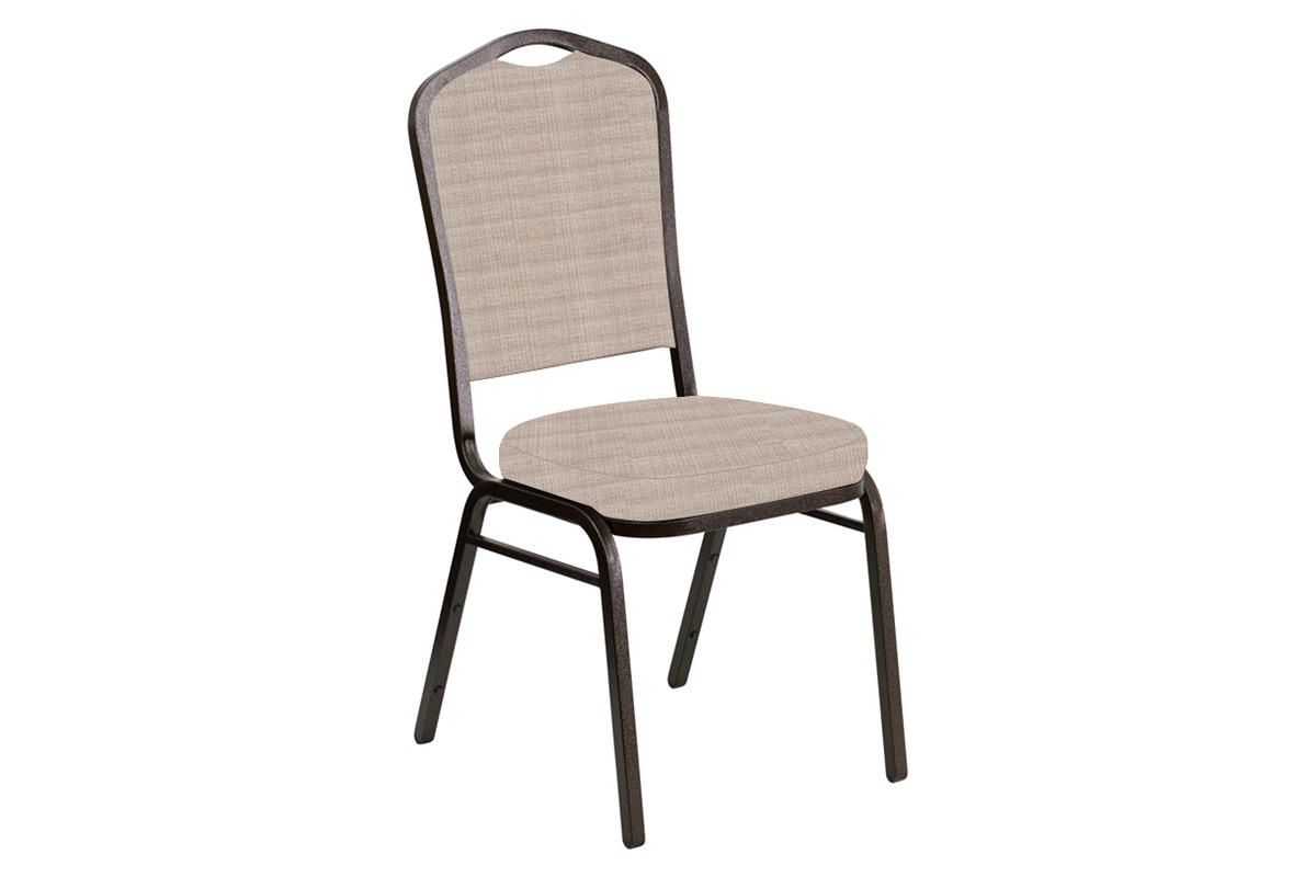 BLNK - Crown Back Banquet Chair in Sammie with Gold Vein Frame