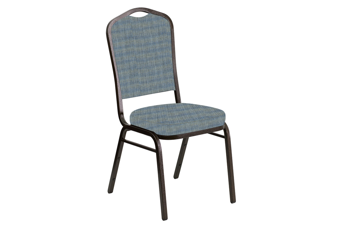 BLNK - Crown Back Banquet Chair in Sammie with Gold Vein Frame