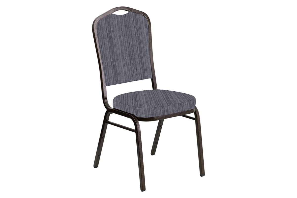 BLNK - Crown Back Banquet Chair in Sammie with Gold Vein Frame