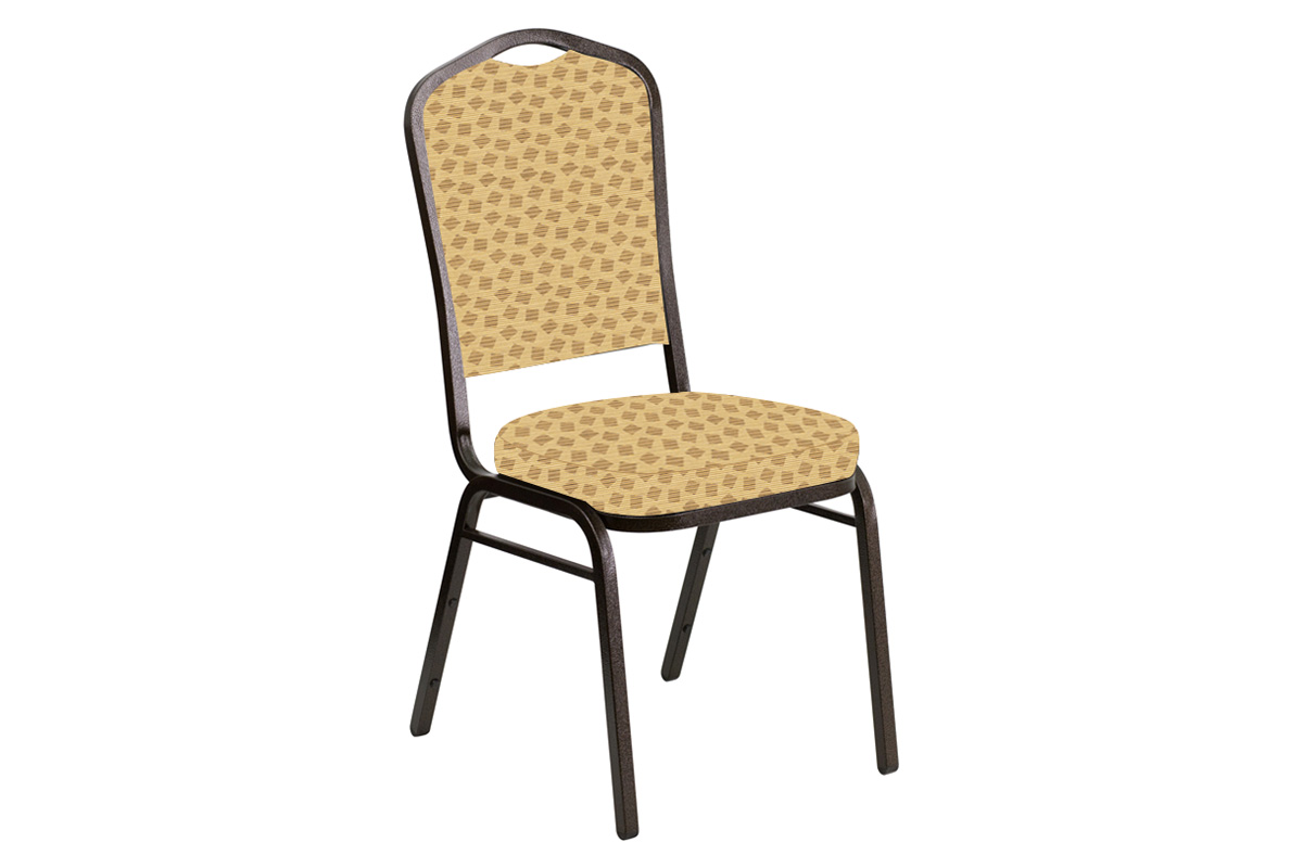 BLNK - Crown Back Banquet Chair in Scatter with Gold Vein Frame