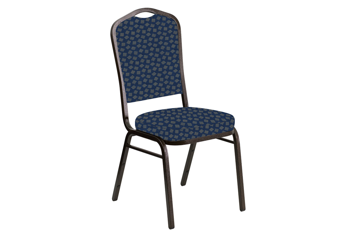 BLNK - Crown Back Banquet Chair in Scatter with Gold Vein Frame