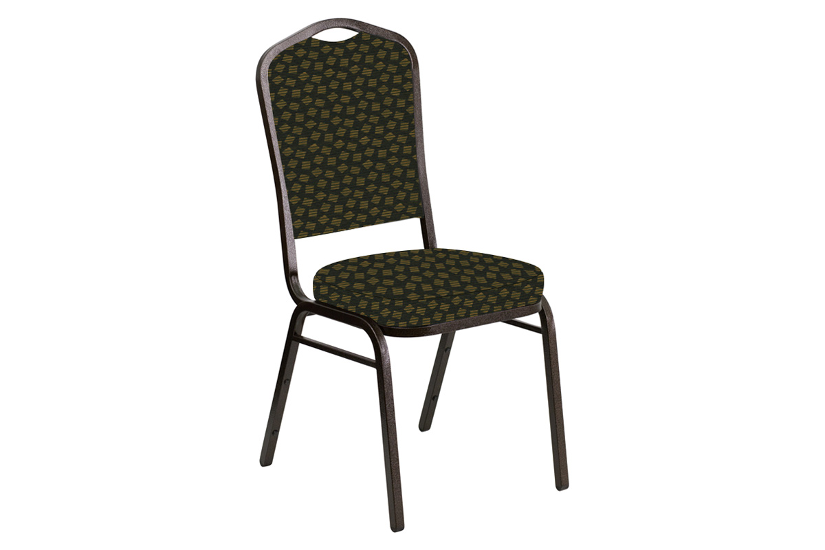 BLNK - Crown Back Banquet Chair in Scatter with Gold Vein Frame