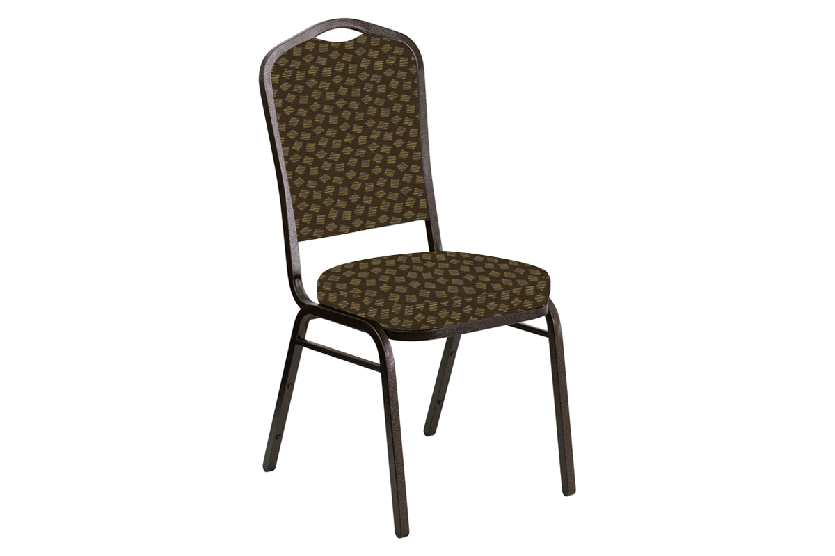 BLNK - Crown Back Banquet Chair in Scatter with Gold Vein Frame