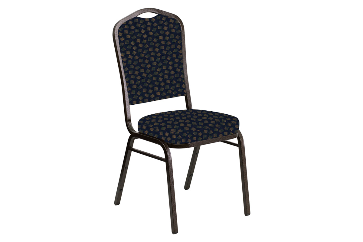 BLNK - Crown Back Banquet Chair in Scatter with Gold Vein Frame