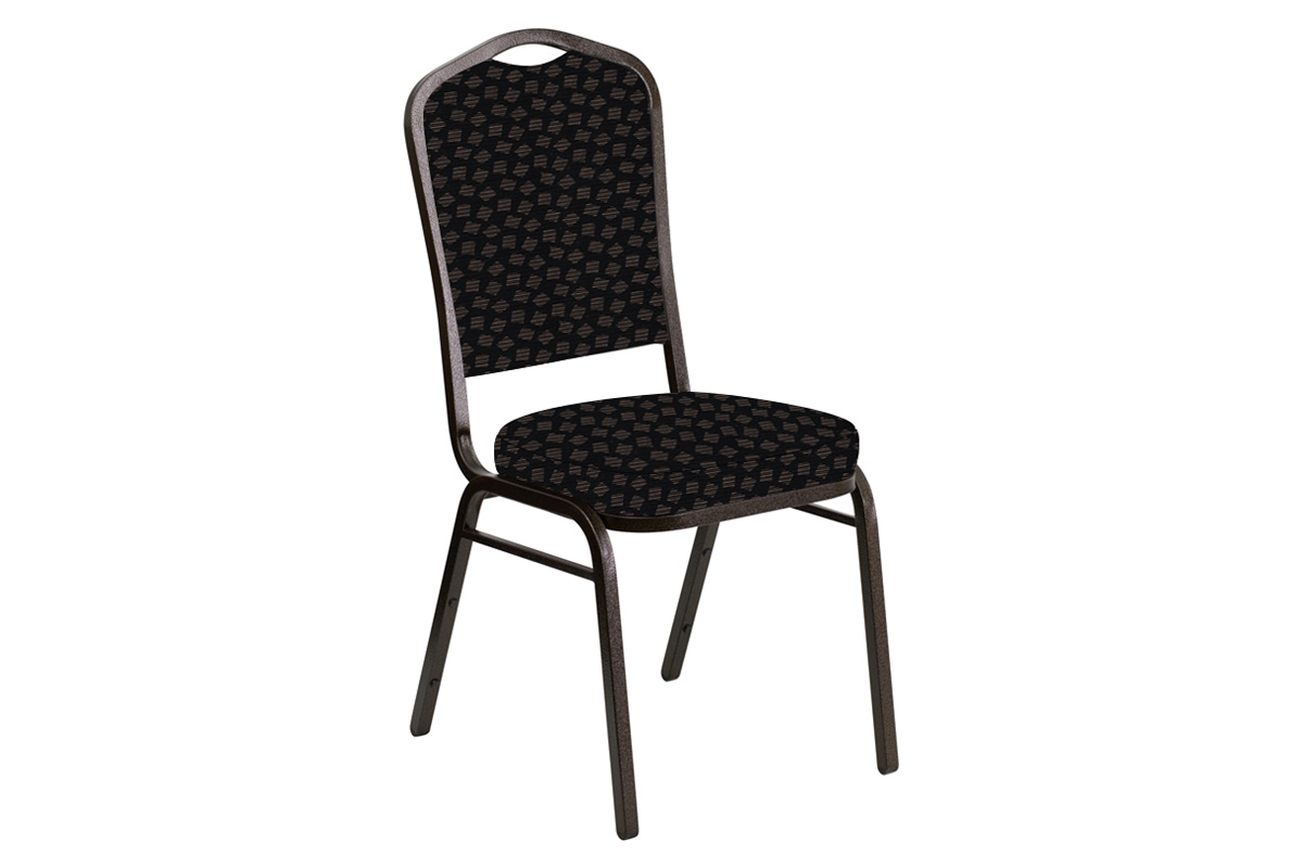 BLNK - Crown Back Banquet Chair in Scatter with Gold Vein Frame