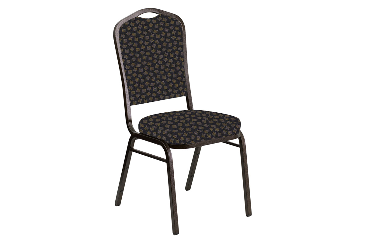 BLNK - Crown Back Banquet Chair in Scatter with Gold Vein Frame