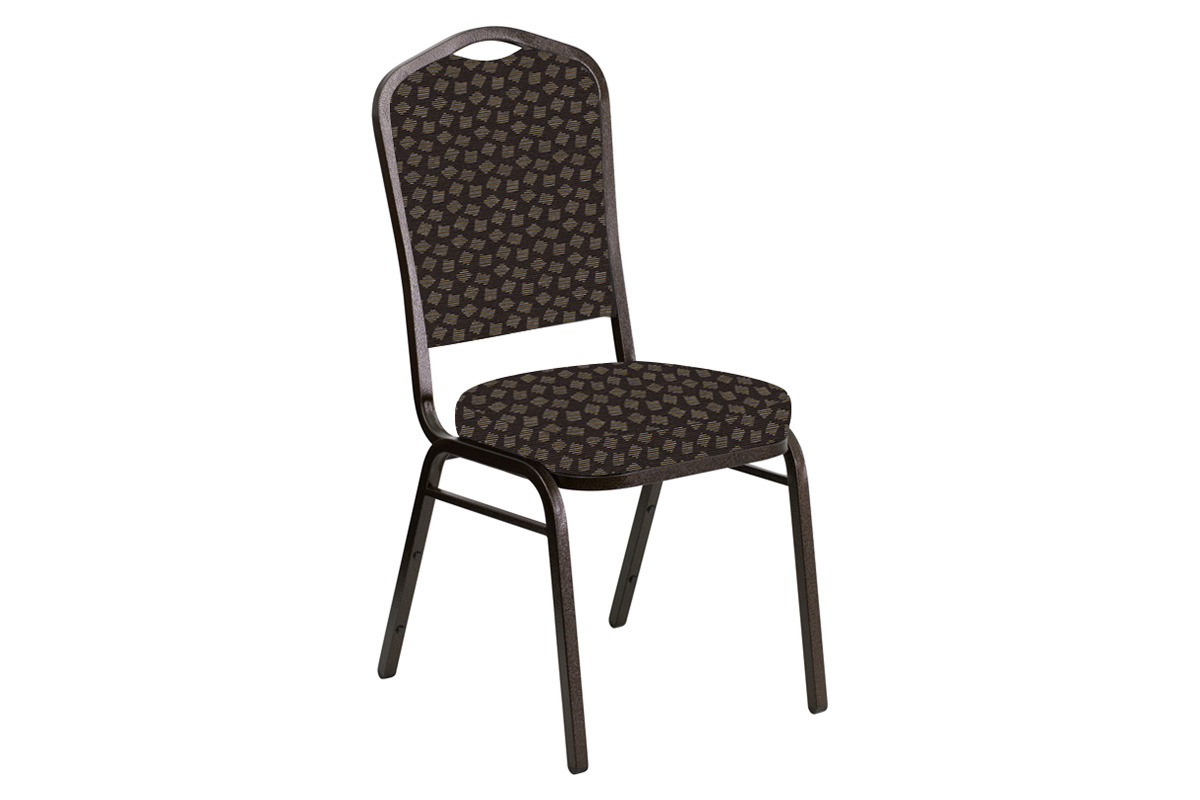 BLNK - Crown Back Banquet Chair in Scatter with Gold Vein Frame