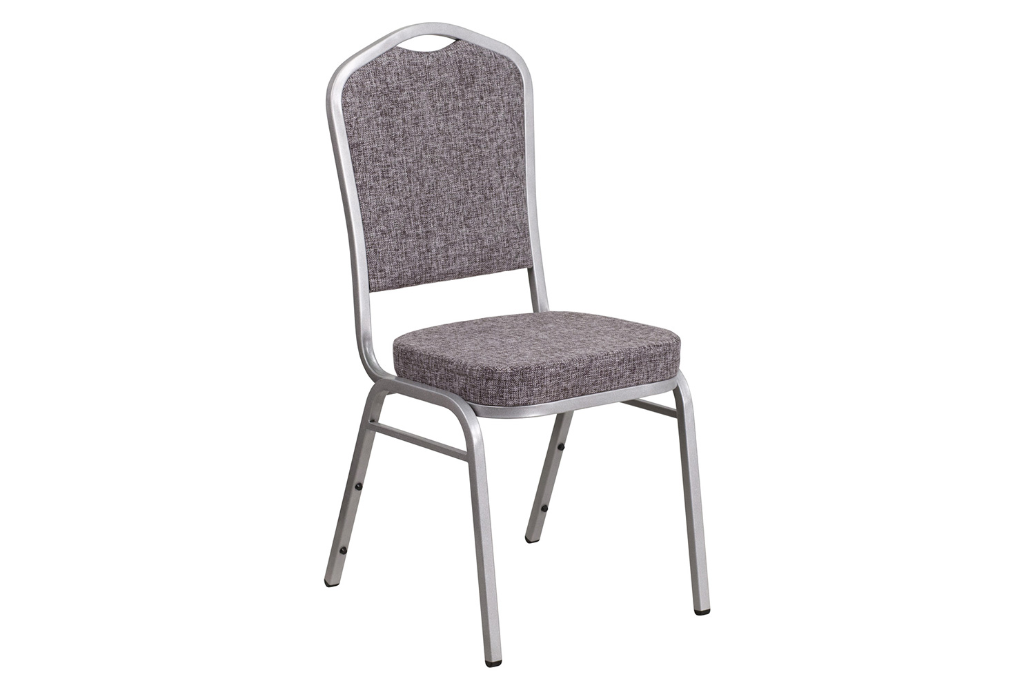 BLNK - HERCULES Series Fabric Crown Back Stacking Banquet Chair with Silver Frame
