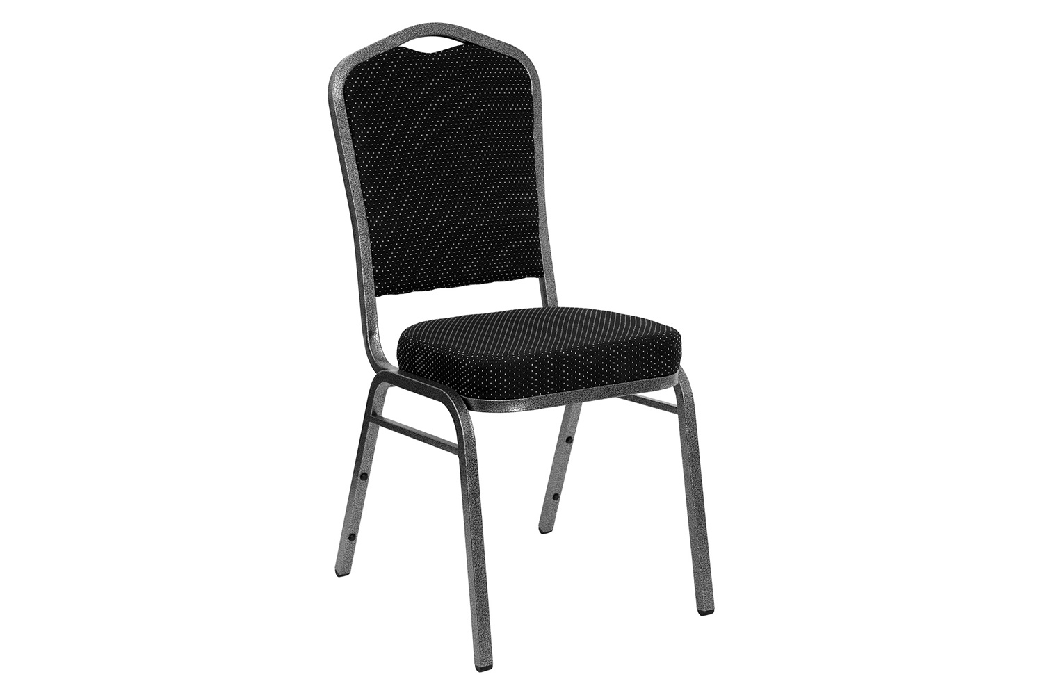 BLNK - HERCULES Series Fabric Crown Back Stacking Banquet Chair with Silver Vein Frame