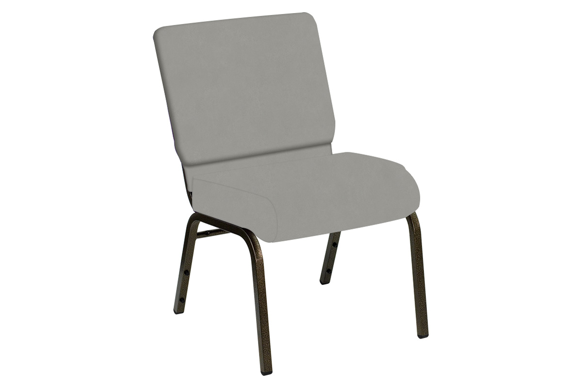 BLNK - HERCULES Series Church Chair in E-Z Wallaby Vinyl with Gold Vein Frame