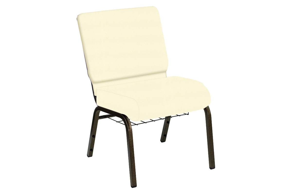 BLNK - HERCULES Series Church Chair in E-Z Sierra Vinyl with Gold Vein Frame