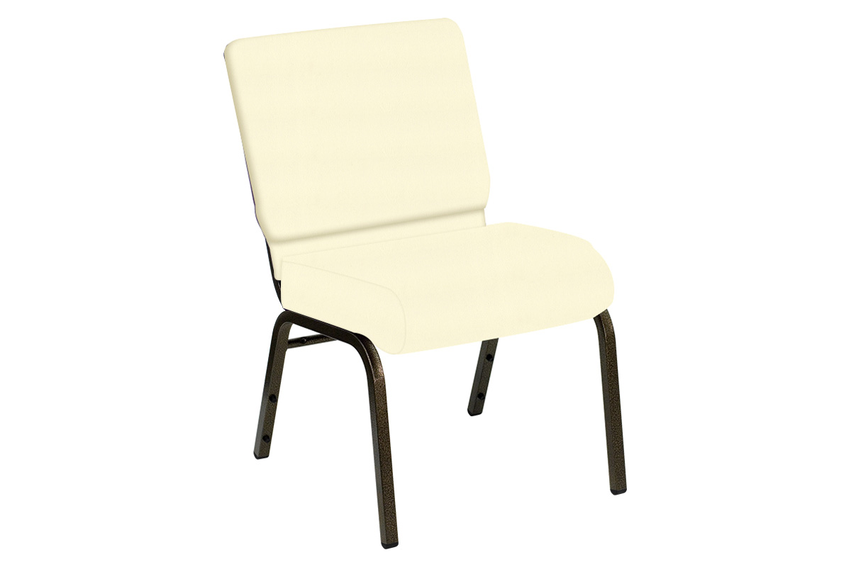 BLNK - HERCULES Series Church Chair in E-Z Sierra Vinyl with Gold Vein Frame