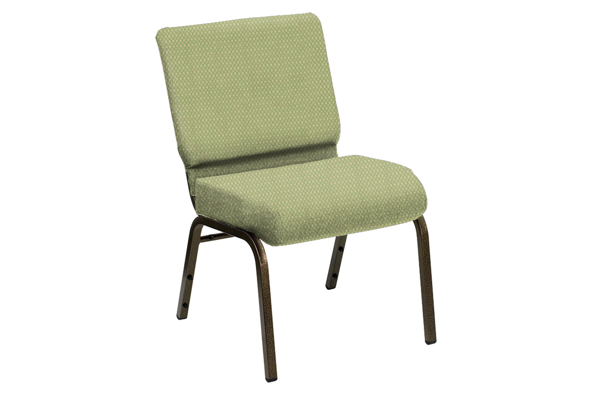 BLNK - HERCULES Series Church Chair in Bedford with Gold Vein Frame