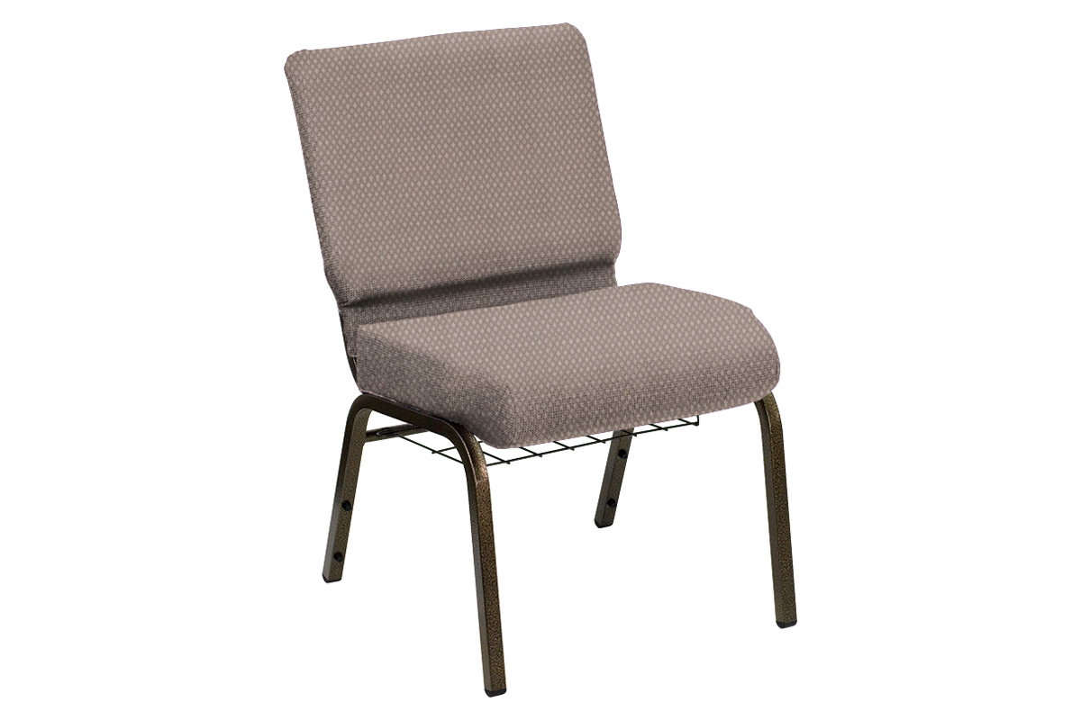 BLNK - HERCULES Series Church Chair in Bedford with Gold Vein Frame