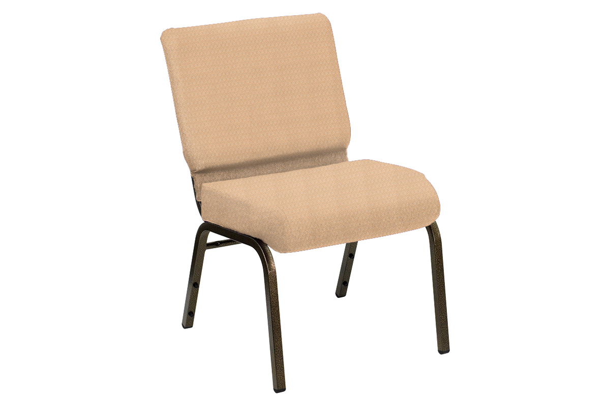BLNK - HERCULES Series Church Chair in Bedford with Gold Vein Frame