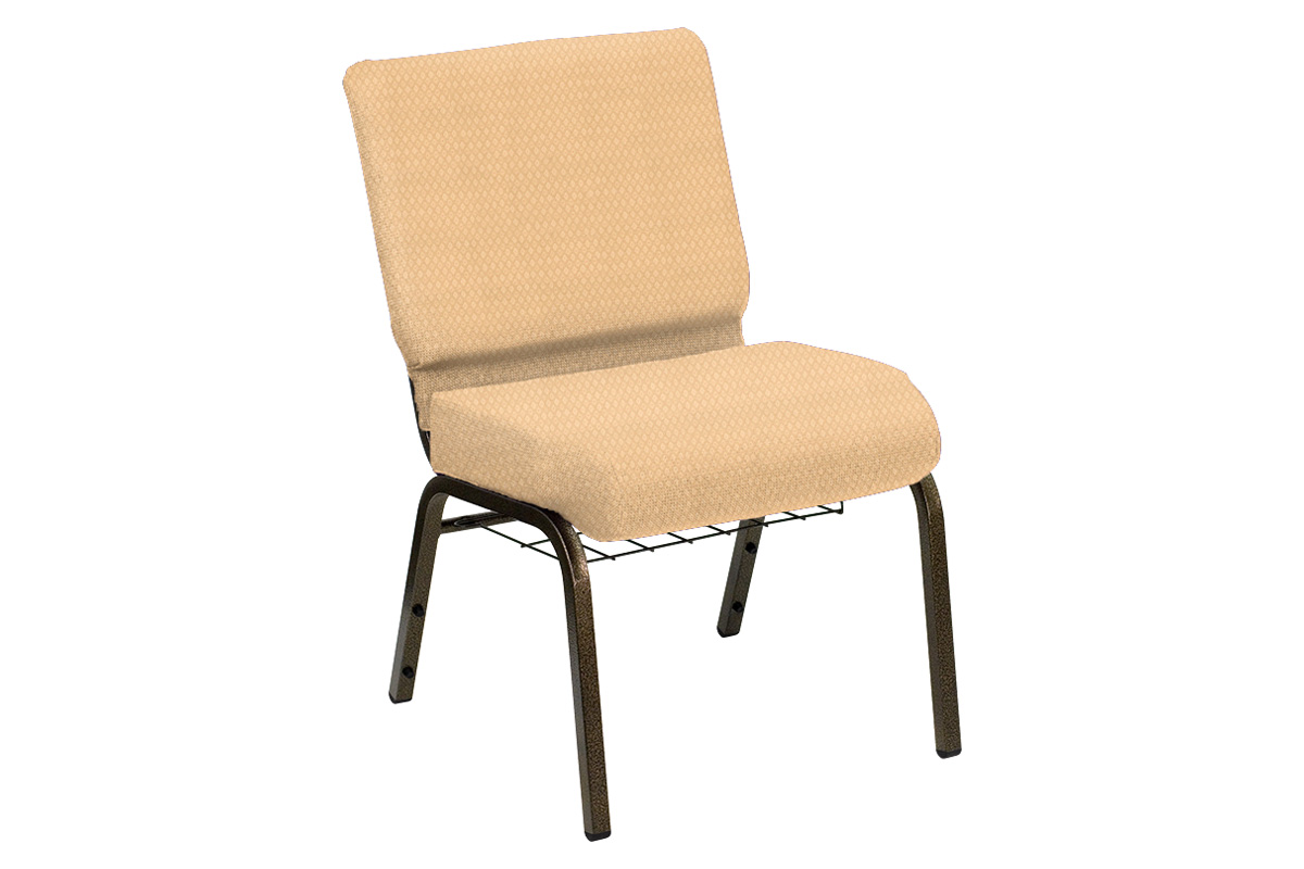 BLNK - HERCULES Series Church Chair in Bedford with Gold Vein Frame