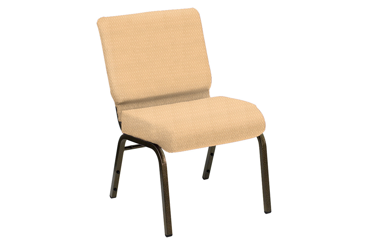 BLNK - HERCULES Series Church Chair in Bedford with Gold Vein Frame