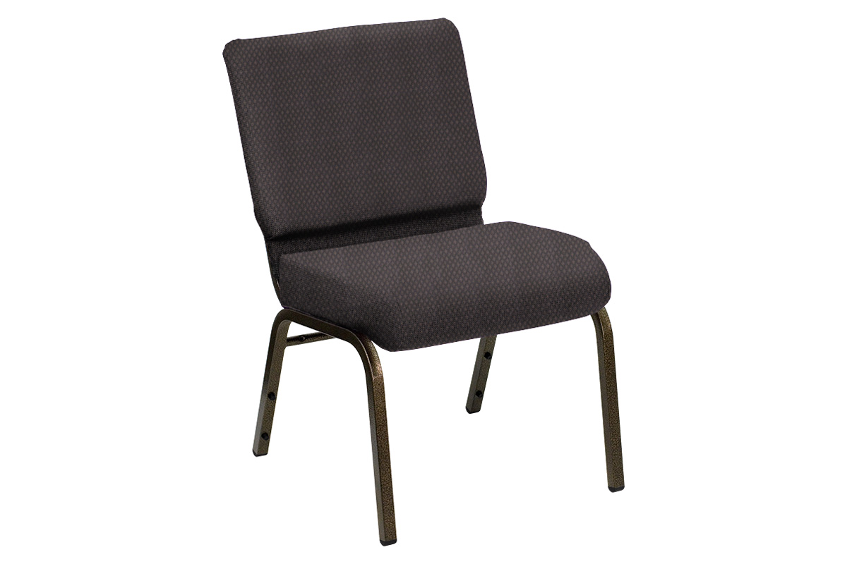 BLNK - HERCULES Series Church Chair in Bedford with Gold Vein Frame