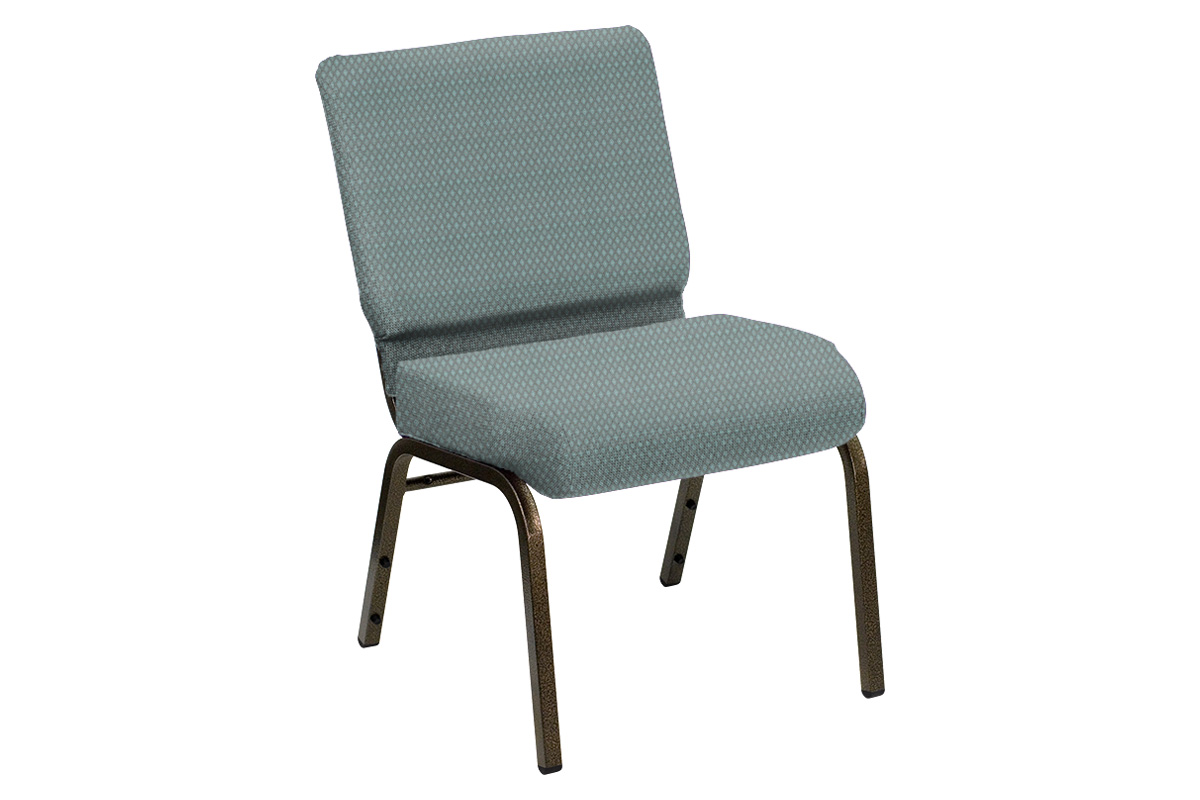 BLNK - HERCULES Series Church Chair in Bedford with Gold Vein Frame