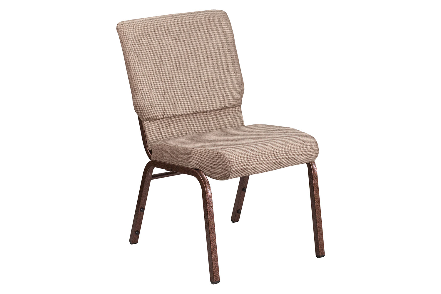 BLNK HERCULES Series Fabric Stacking Church Chair with Copper Vein Frame - Beige