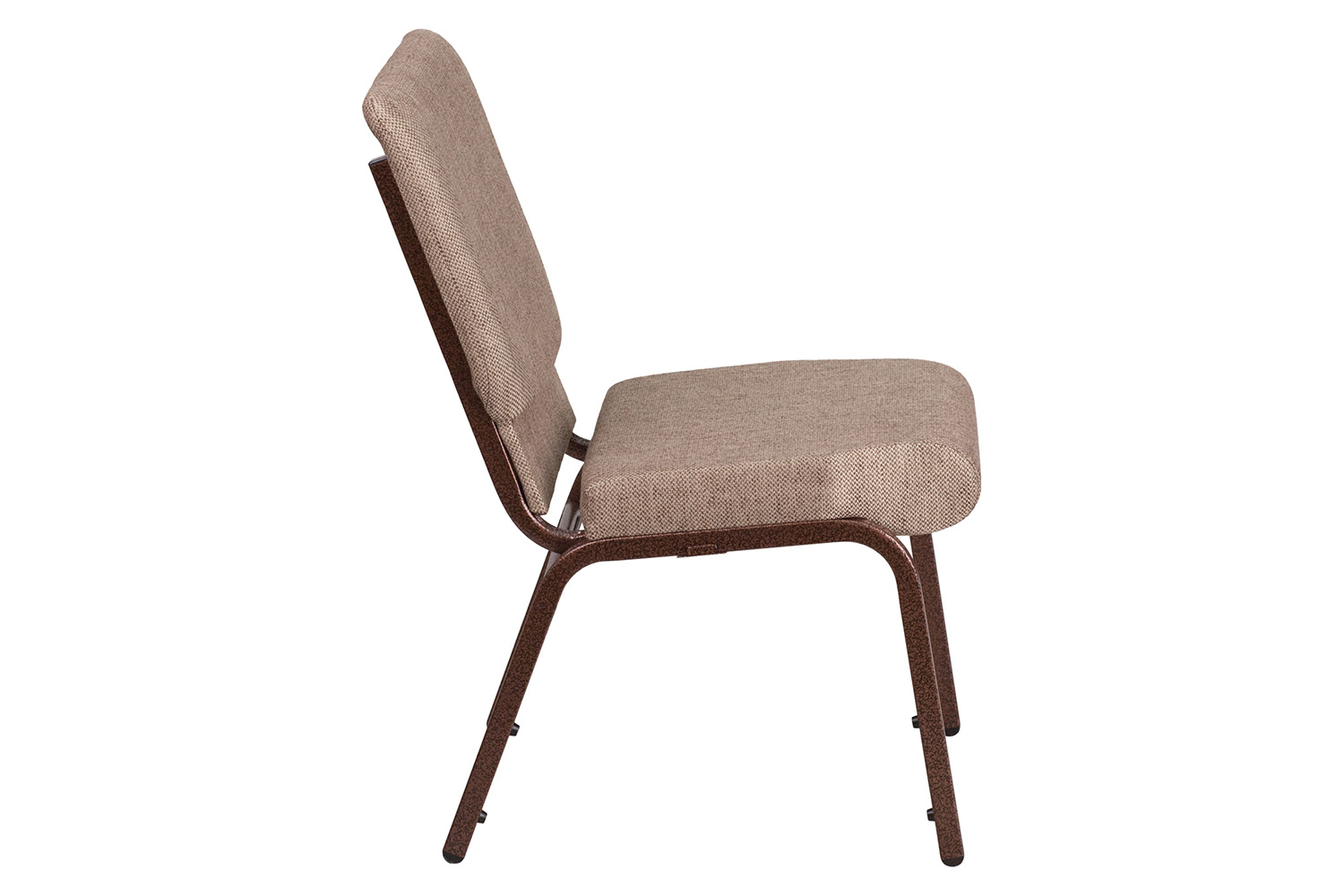 BLNK HERCULES Series Fabric Stacking Church Chair with Copper Vein Frame - Beige