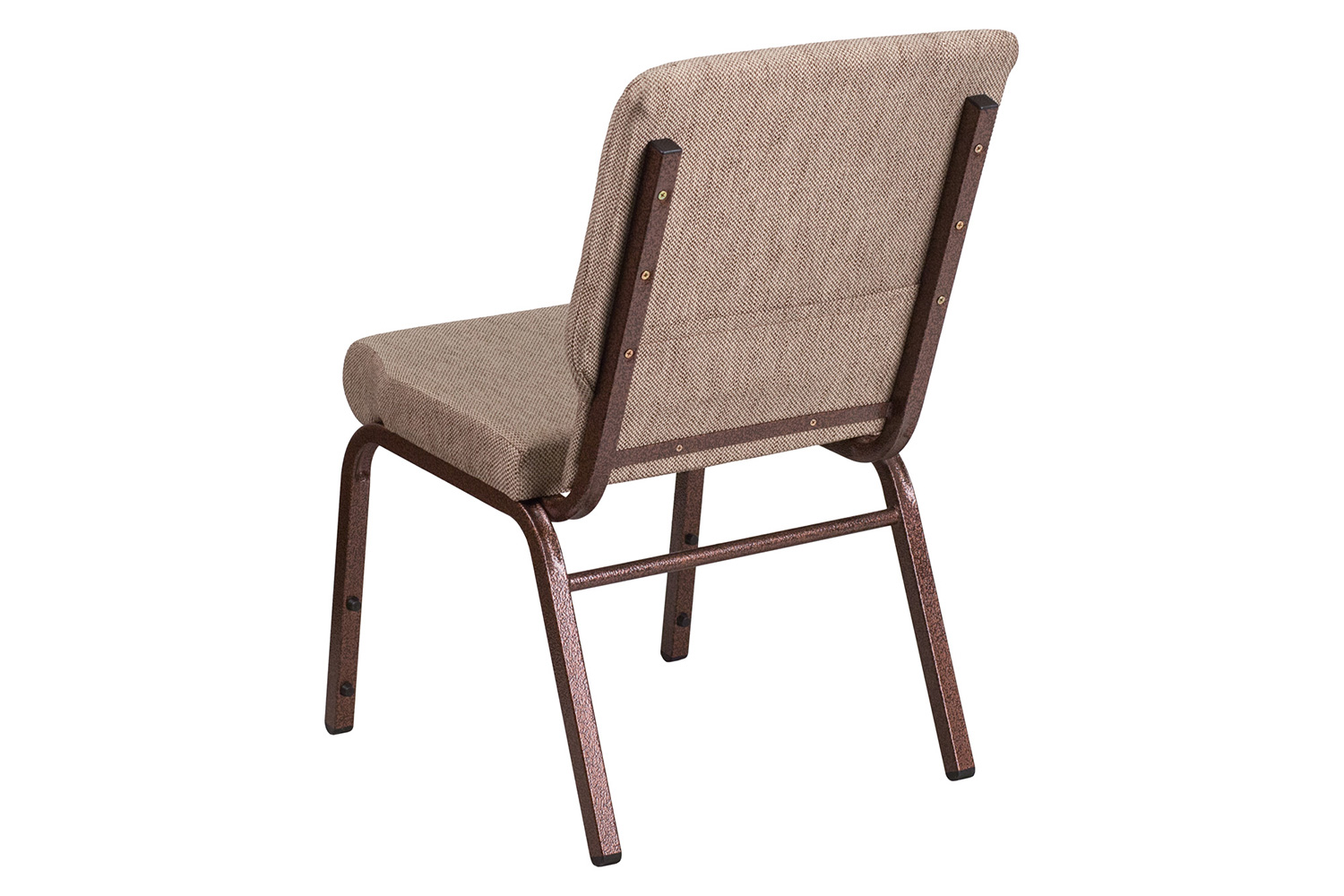 BLNK HERCULES Series Fabric Stacking Church Chair with Copper Vein Frame - Beige