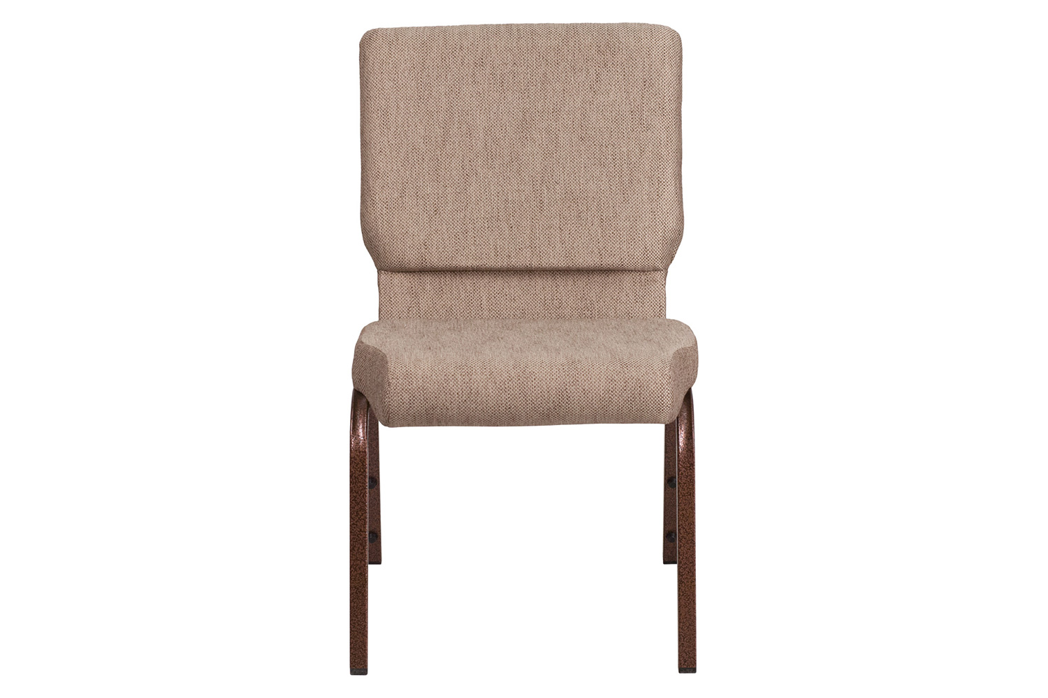 BLNK HERCULES Series Fabric Stacking Church Chair with Copper Vein Frame - Beige