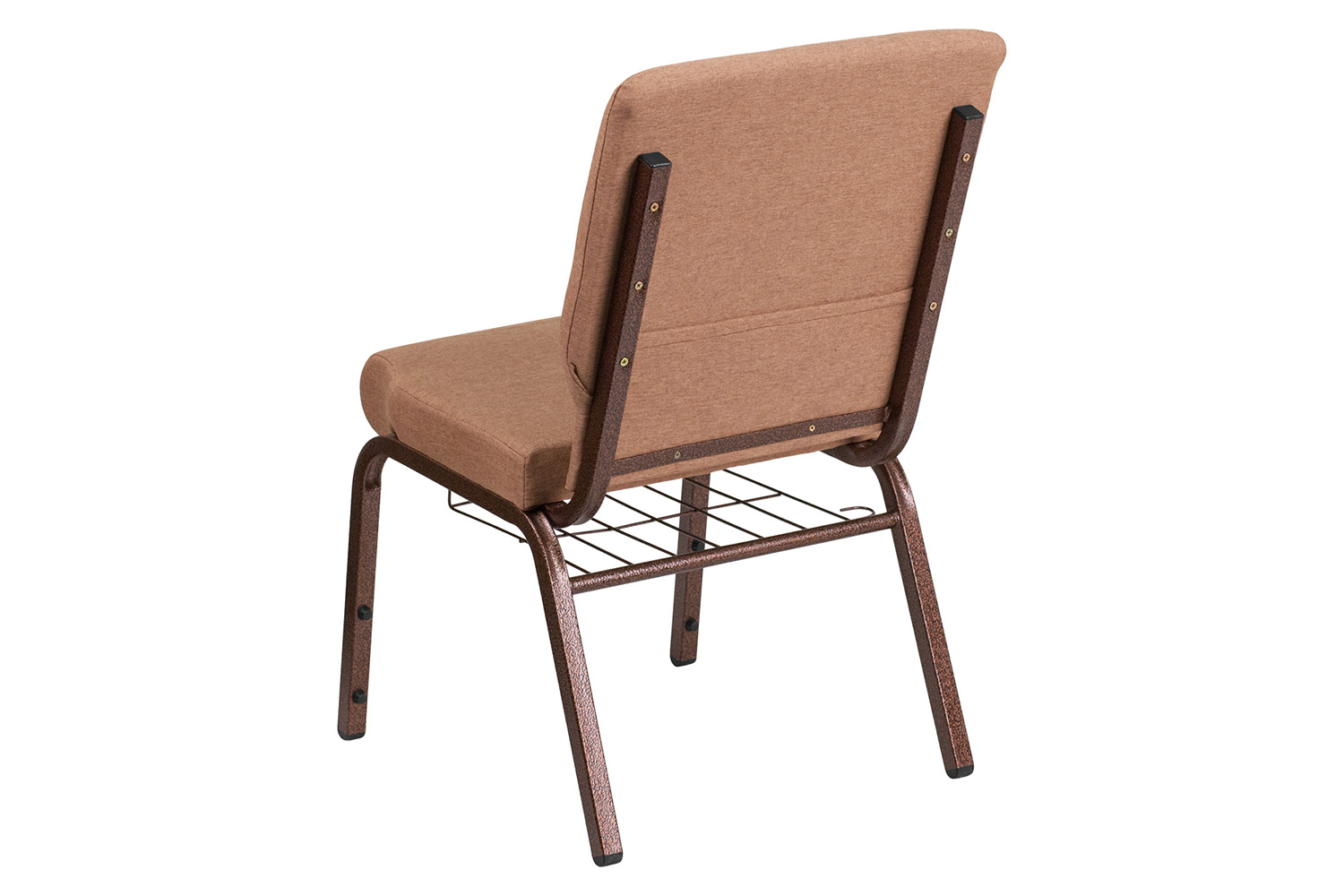 BLNK - HERCULES Series Fabric Church Chair with Cup Book Rack and Copper Vein Frame