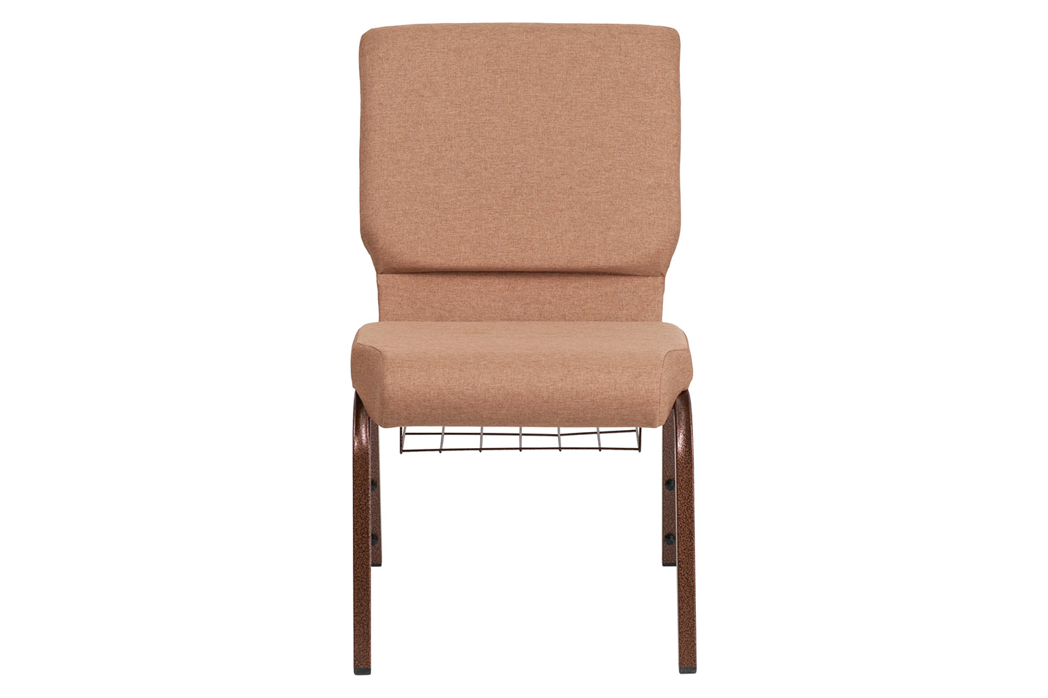 BLNK - HERCULES Series Fabric Church Chair with Cup Book Rack and Copper Vein Frame
