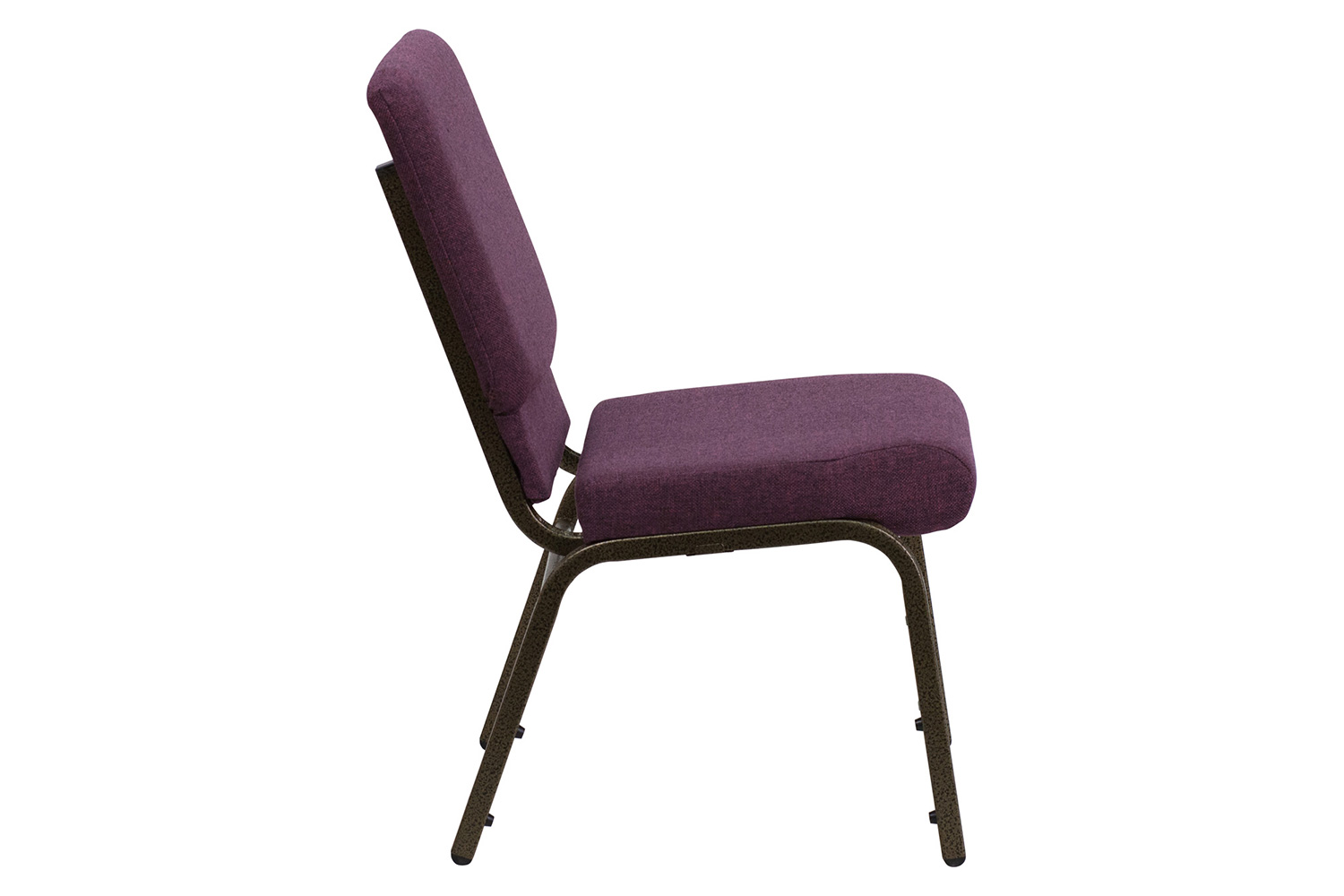 BLNK HERCULES Series Fabric Stacking Church Chair with Gold Vein Frame - Plum