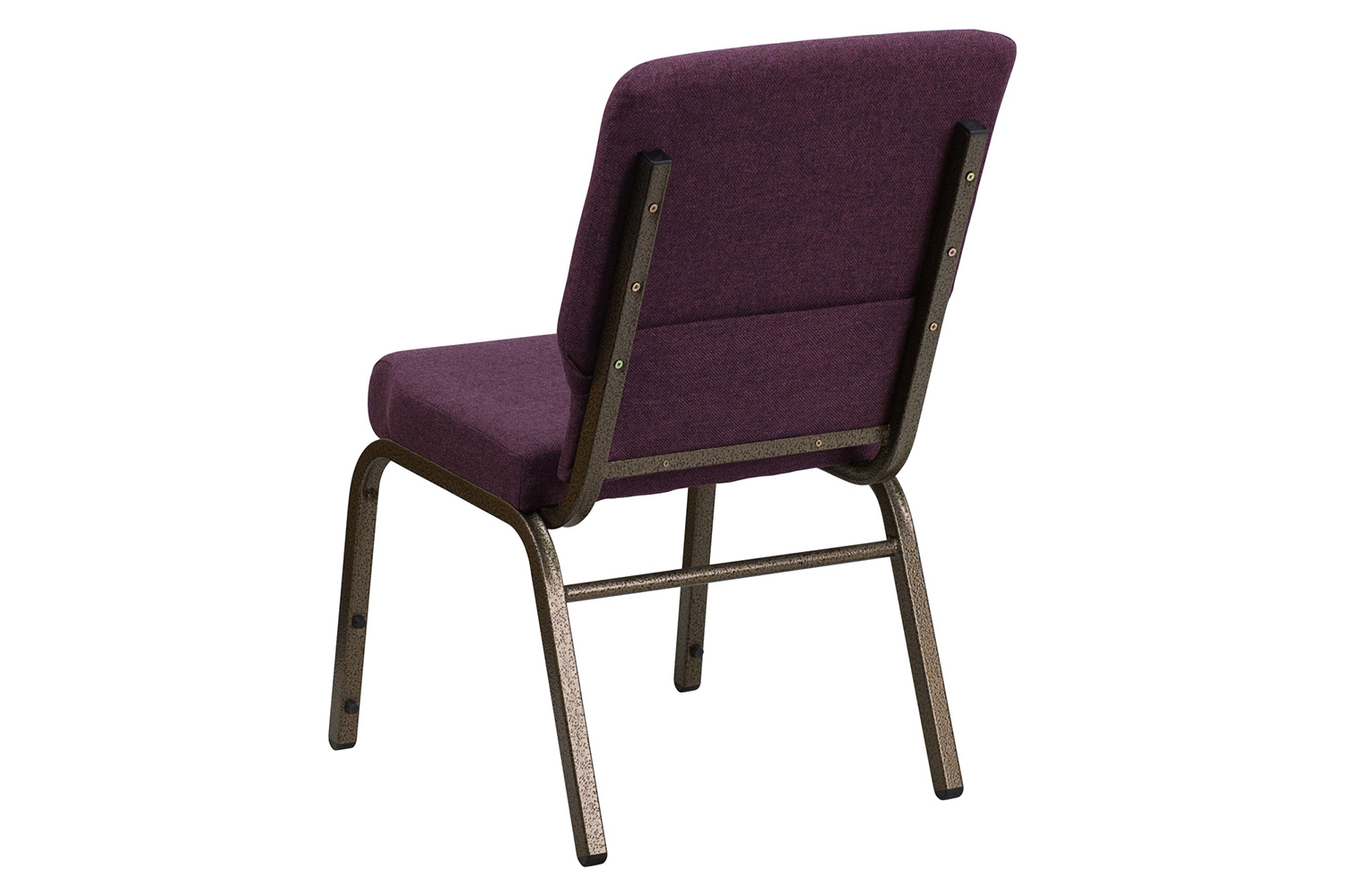 BLNK HERCULES Series Fabric Stacking Church Chair with Gold Vein Frame - Plum