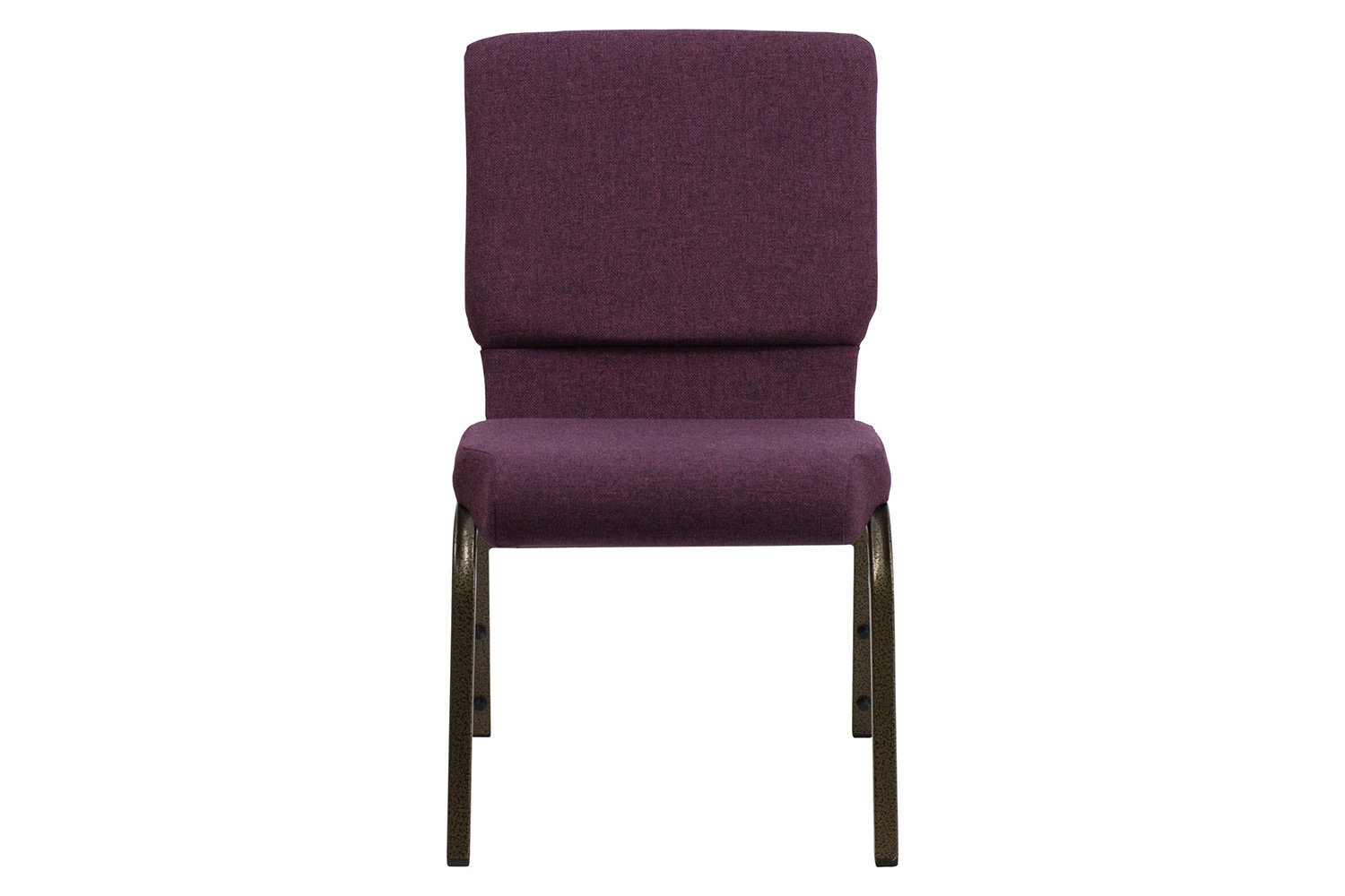 BLNK HERCULES Series Fabric Stacking Church Chair with Gold Vein Frame - Plum