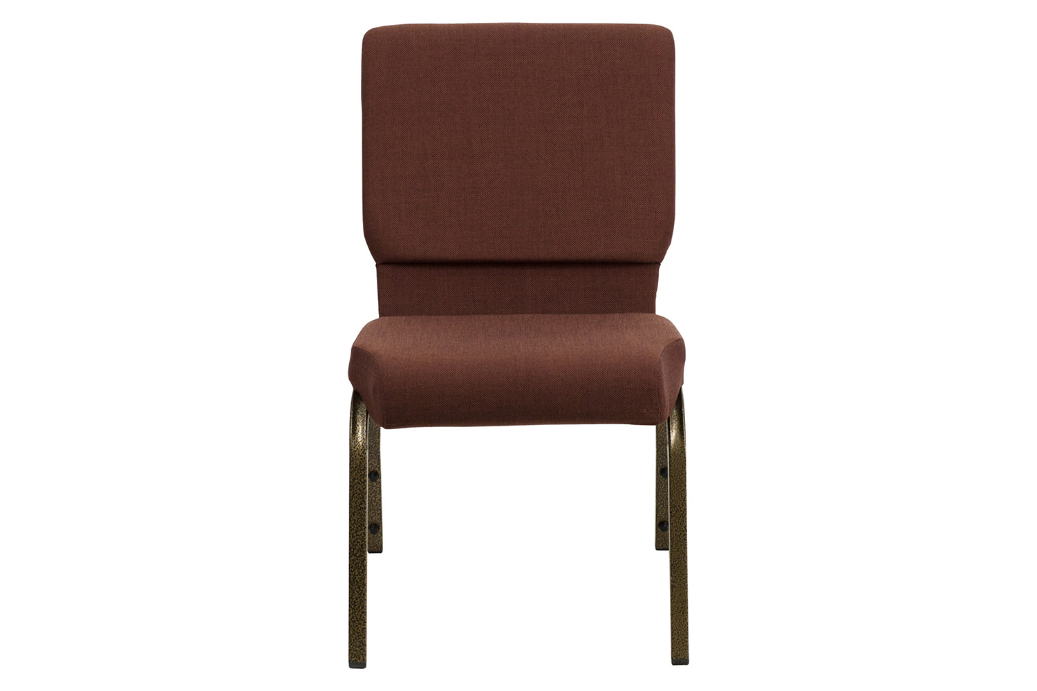 BLNK HERCULES Series Fabric Stacking Church Chair with Gold Vein Frame - Brown