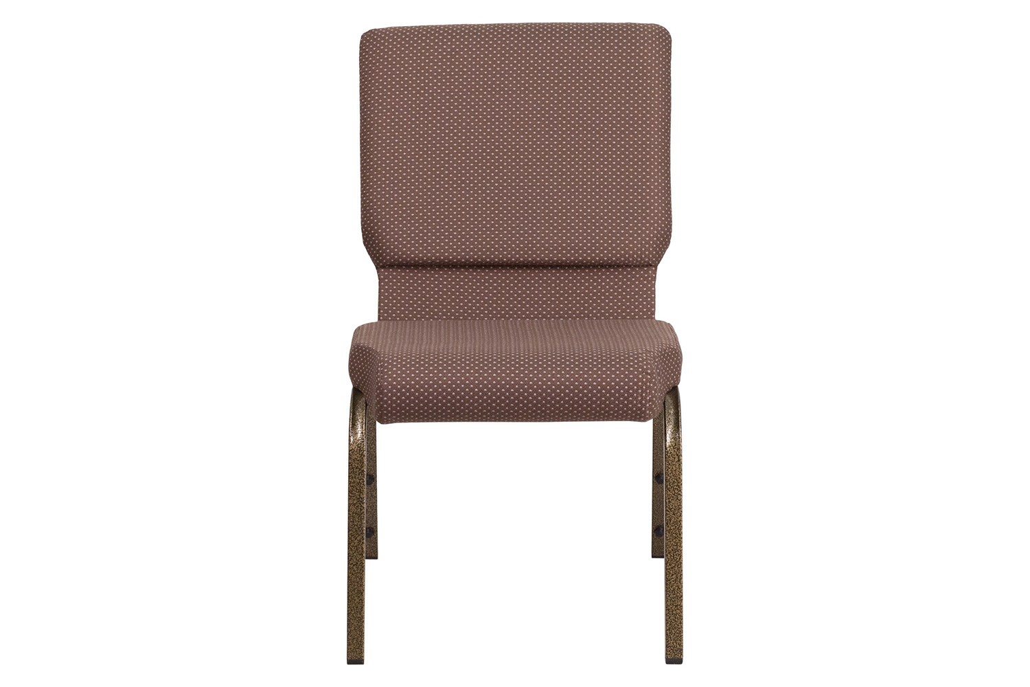 BLNK HERCULES Series Fabric Stacking Church Chair with Gold Vein Frame - Brown Dot