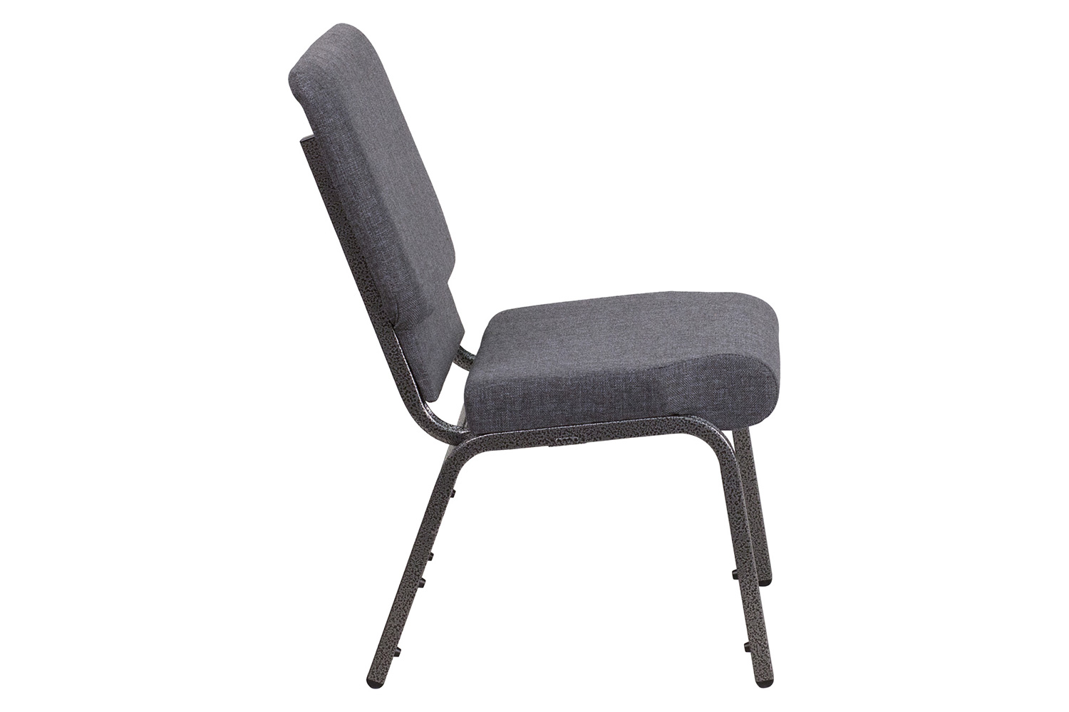 BLNK HERCULES Series Fabric Stacking Church Chair with Silver Vein Frame - Dark Gray