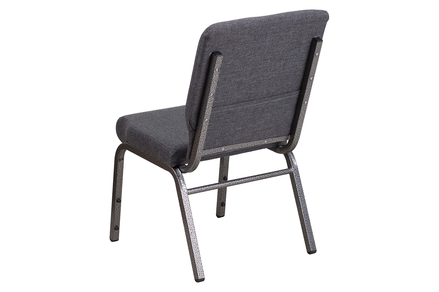 BLNK HERCULES Series Fabric Stacking Church Chair with Silver Vein Frame - Dark Gray