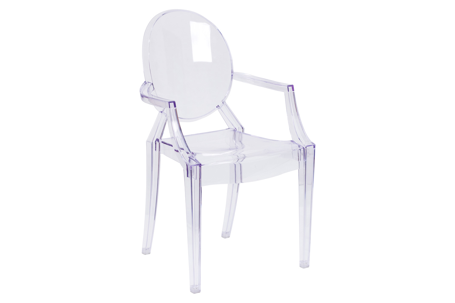 BLNK - Shirley Ghost Chair with Arms in Transparent Crystal