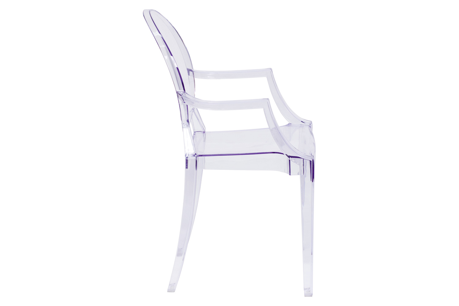 BLNK - Shirley Ghost Chair with Arms in Transparent Crystal