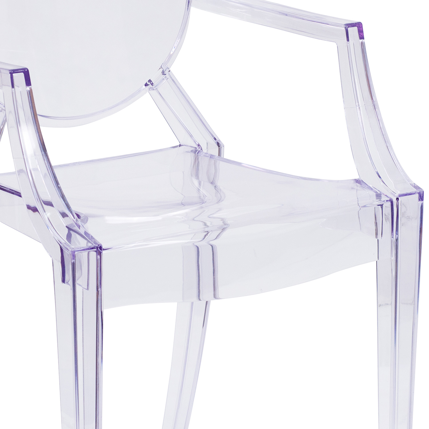 BLNK - Shirley Ghost Chair with Arms in Transparent Crystal