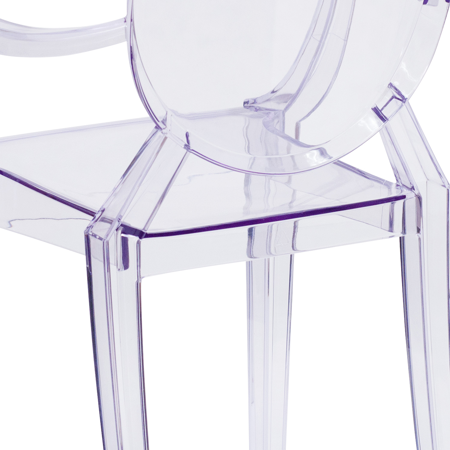 BLNK - Shirley Ghost Chair with Arms in Transparent Crystal