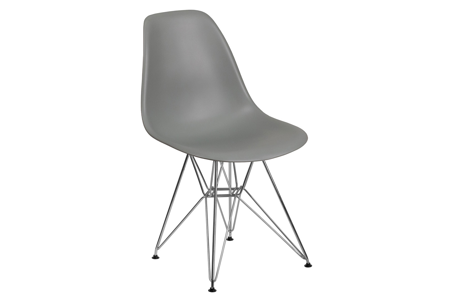 BLNK Elon Series Plastic Chair with Chrome Base - Moss Gray