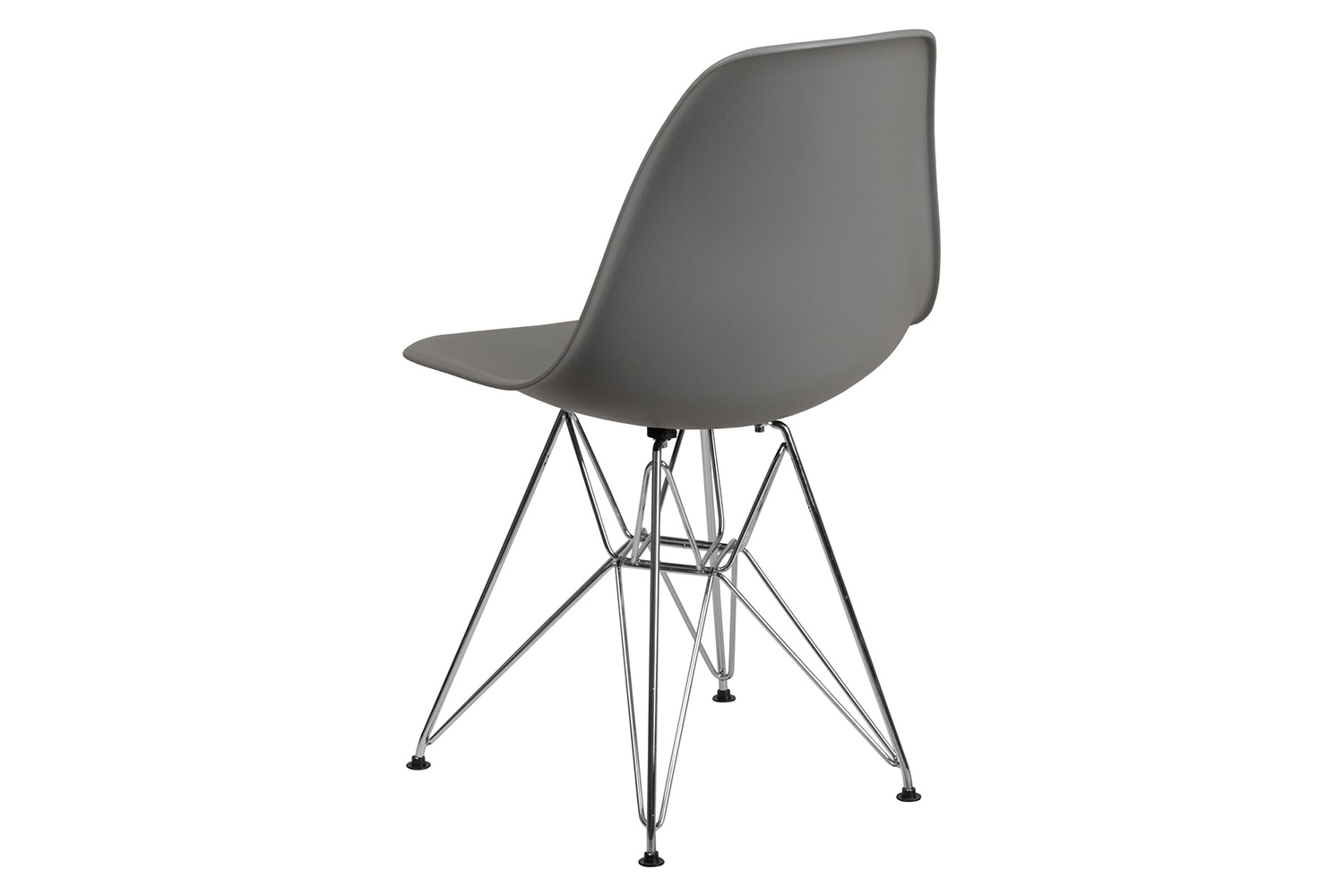 BLNK Elon Series Plastic Chair with Chrome Base - Moss Gray