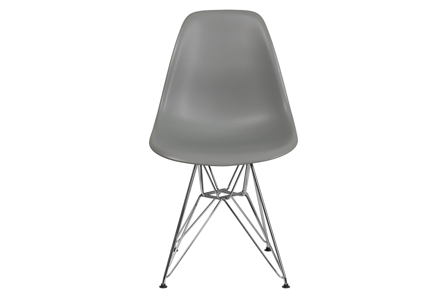 BLNK Elon Series Plastic Chair with Chrome Base - Moss Gray