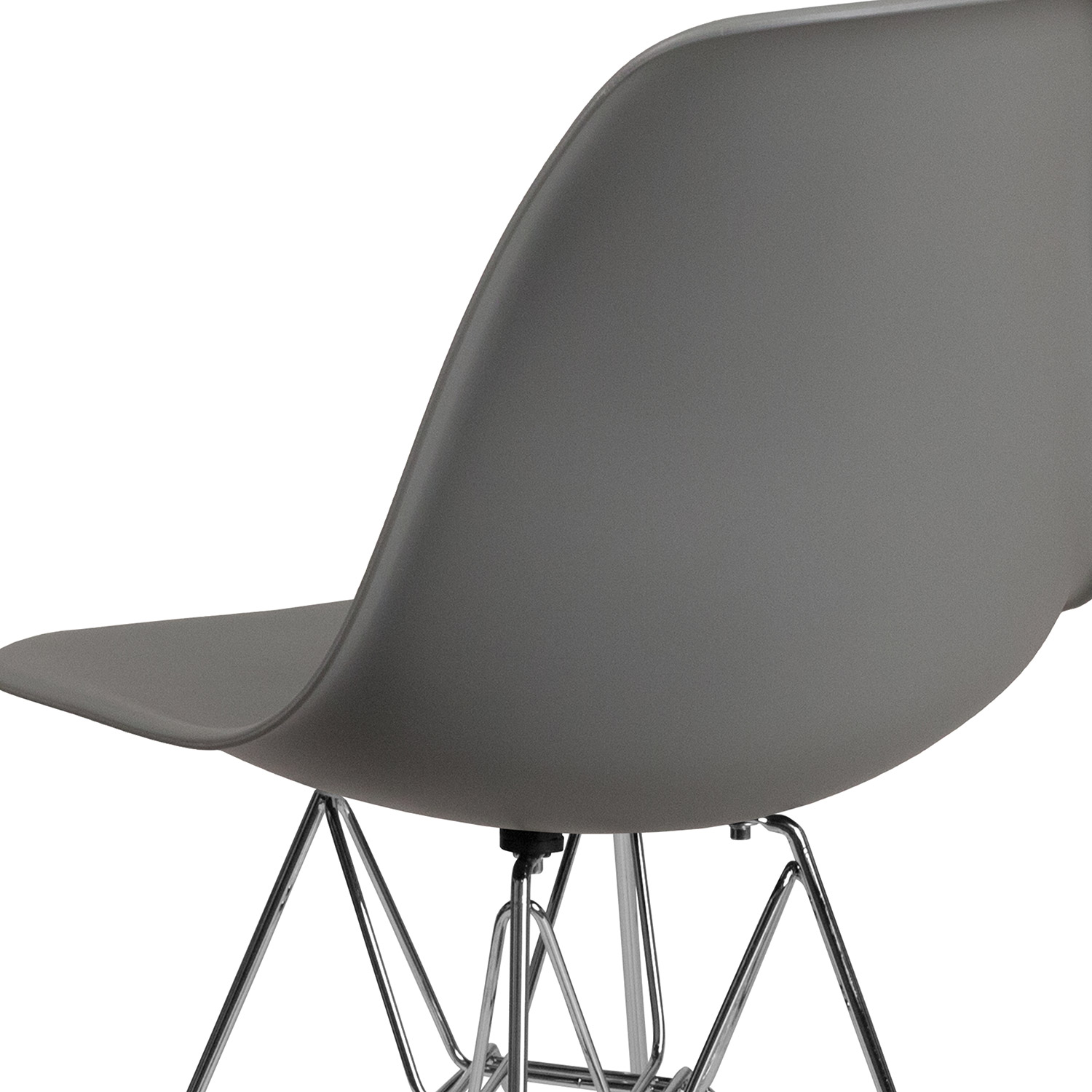 BLNK Elon Series Plastic Chair with Chrome Base - Moss Gray