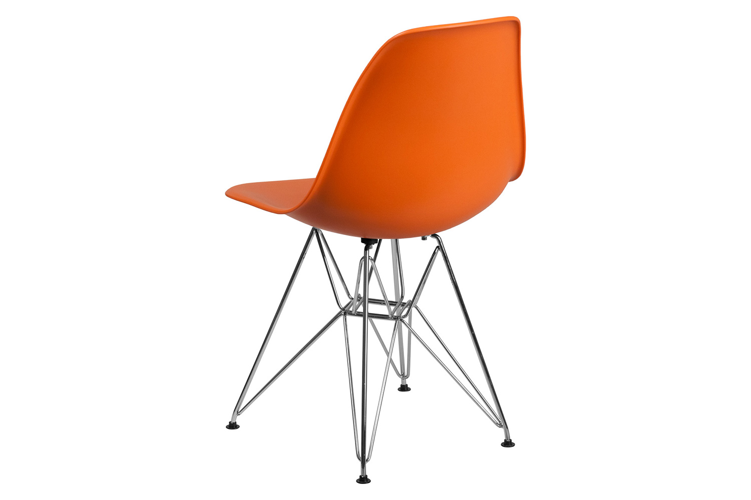BLNK Elon Series Plastic Chair with Chrome Base - Orange