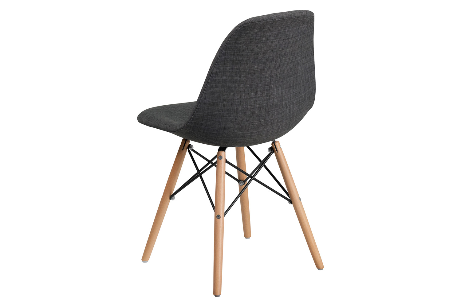 BLNK Elon Series Fabric Chair with Wooden Legs - Siena Gray