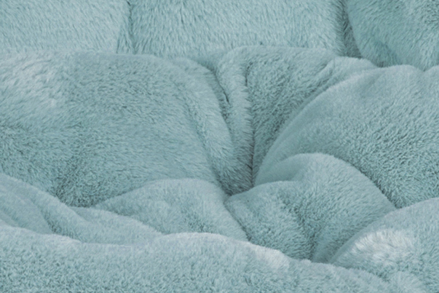 BLNK Gwen Faux Fur Oversize Portable Folding Saucer Moon Chair - Dusty Aqua