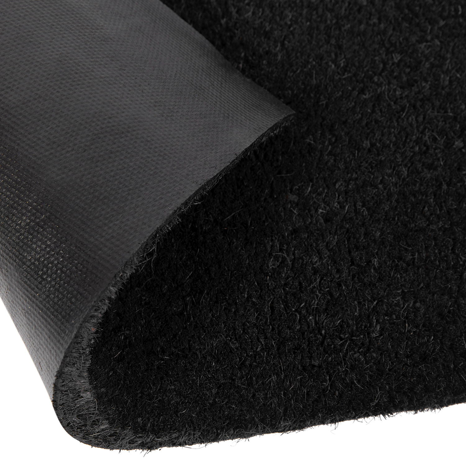 BLNK Harbold Coir Indoor-Outdoor Solid Doormat with Non-Slip Backing - Black