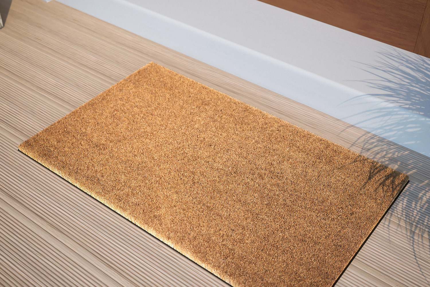 BLNK - Harbold Coir Indoor-Outdoor Solid Doormat with Non-Slip Backing
