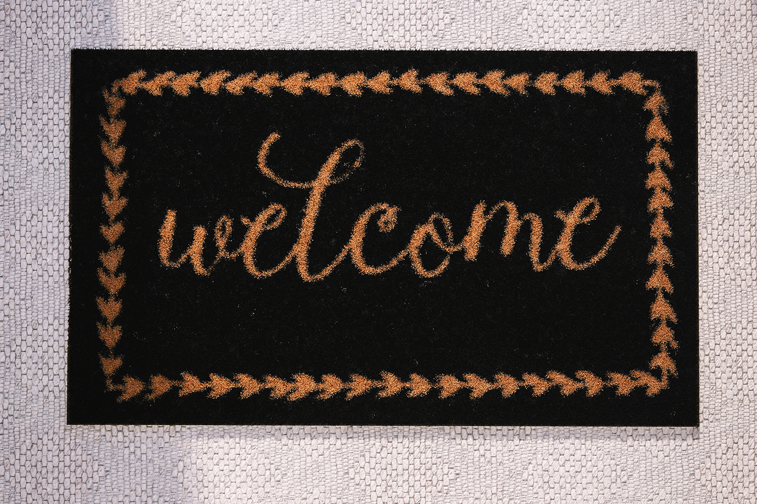 BLNK - Harbold Coir Indoor-Outdoor Doormat with Welcome Message and Non-Slip Backing